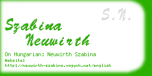 szabina neuwirth business card